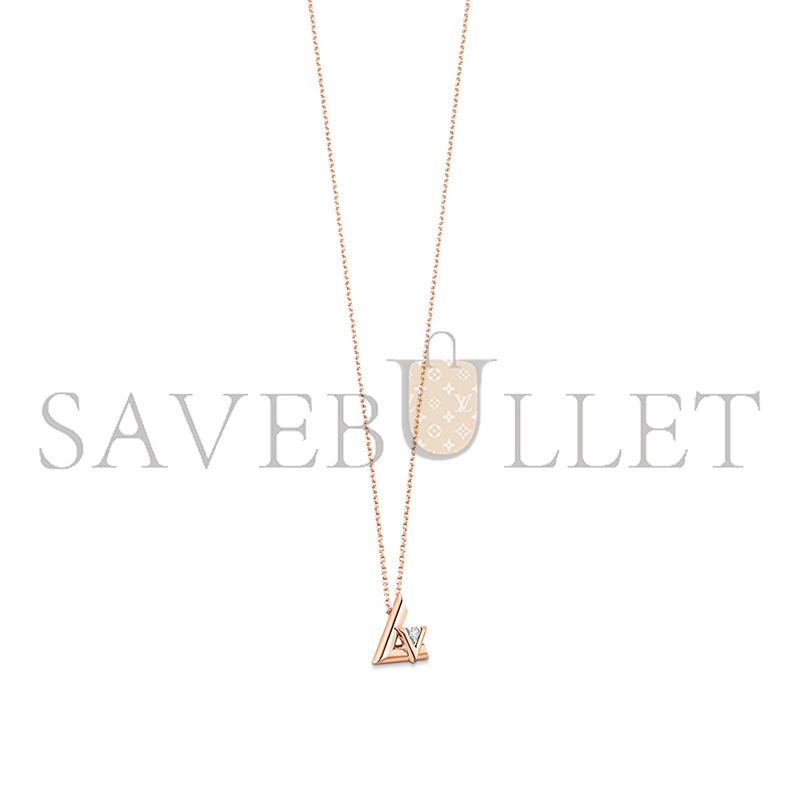 l0vis vvtt0n lv volt one small pendant, pink gold and D1am0nd q93813